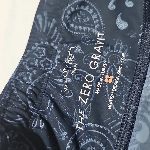 Sweaty Betty Navy Paisley Capri Leggings Size XS Zero Gravity - Picture 4 of 7